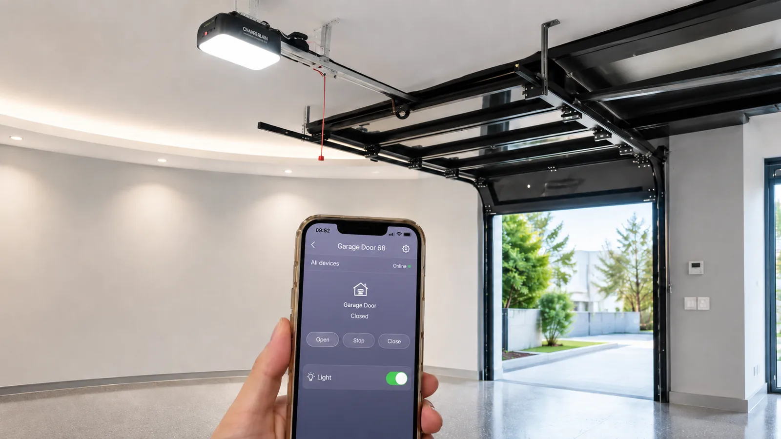 Commercial overhead door operator and controls for a powered door system.
